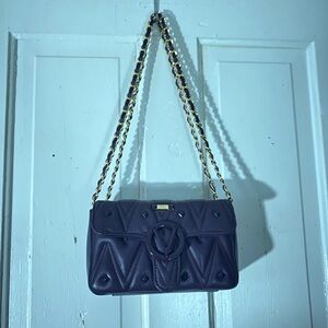 Elegant Purple Quilted Shoulder Bag